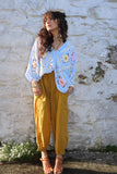 Light blue flower crochet cardigan