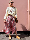 Pink diamond floral trousers