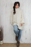 Oversized cream jumper