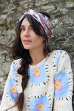 Pink/purple Jungle silky scarf