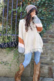 Stripe sleeve jumper