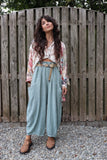 Linen balloon trousers (Sea foam green)