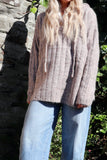 Taupe knit hoodie