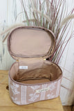 Dusty pink floral makeup bag