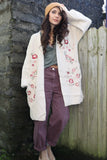 Floral embroidered cardigan