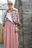 Burgundy plaid jacket
