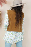 Embroidered velvet waistcoat (Tan)