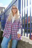 Plaid shirt (Blue and Red )