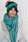 Soft knit bow headband (Teal)