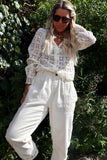 Lace button up blouse