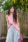 Pink lace tank