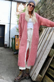 Long soft knit cardigan (Rose)