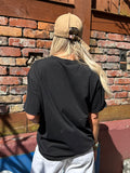 Black acid washed eagle tee