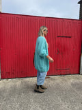 Cable knit cardigan (Aqua)