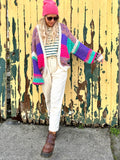 Abstract knit cardigan