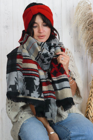 Aztec knit scarf