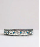 Turquoise stone filigree bangle