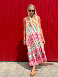 Pink aztec printed dress