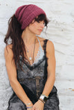 Multiway ribbed beanie (Plum)