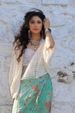 Crochet and embroidered kimono