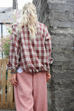 Burgundy plaid jacket