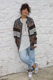 Asymmetrical lace long sleeve top