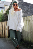 V neck knit jumper (Oatmeal)