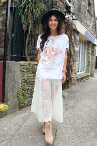 Rose power graphic tee