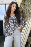 Long sleeve leopard print tee