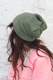 Multiway ribbed beanie (Khaki)