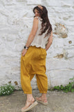 Mustard harem trousers