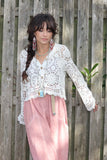 Floral crochet cardigan