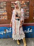 Paisley floral kimono