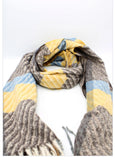 Stripe tassel scarf