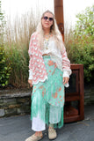 Blush pink zig zag cardigan