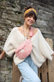Pink floral cross body bag