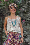 Floral crochet cami