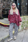 Speckle knit burgundy jumper