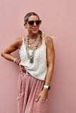 Champagne beaded cami