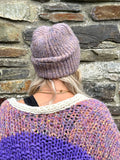 Speckled knit beanie (Mauve)