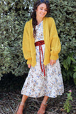 Ochre knit cardigan