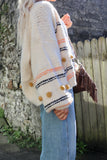Stripe pom pom detail cardigan