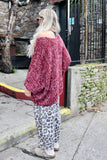 Speckle knit burgundy jumper