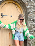 Chunky knit stripe cardigan