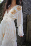Floral sequin embellished dress