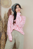 Open knit jumper (Light pink)