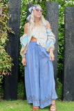 Diamond printed cotton trousers(lavender)