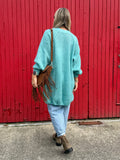 Cable knit cardigan (Aqua)