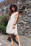 Ditsy floral dress with lace