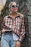 Burgundy plaid jacket